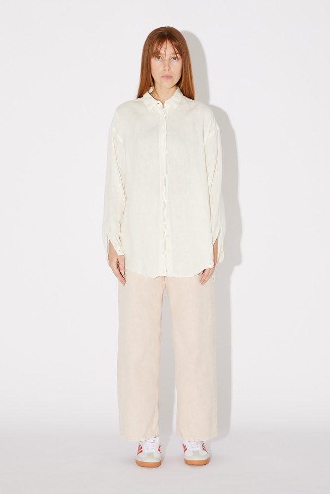 SHIRT IN LINEN WITH CUT-OUT
