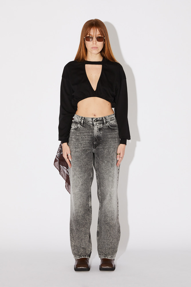 TOP CROPPED IN JERSEY CON CUT-OUT