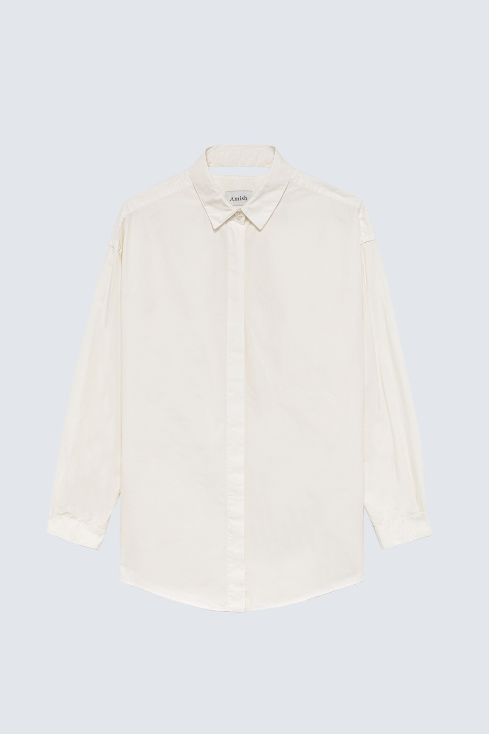 AMISH: SHIRT IN POPLIN WITH CUT-OUT